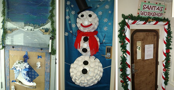office christmas door decorating contest